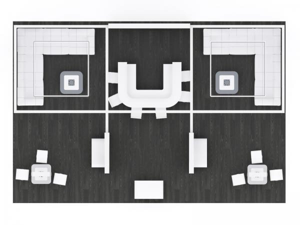 GK-5050 Trade Show Island Exhibit -- Plan View